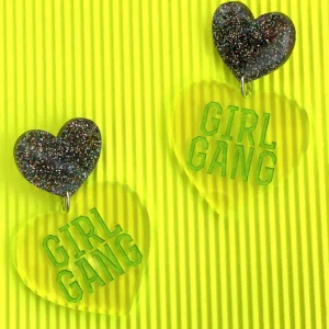 Earrings^Haus Of Dizzy 'Girl Gang' Fluro Earrings