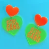 Earrings^Haus Of Dizzy 'Girl Gang' Neon Heart Earrings