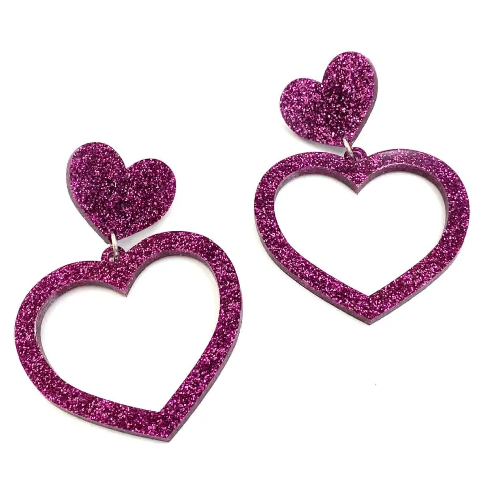 haus_of_dizzy_glitter_bar_4.webp Barbie Hearts | Earrings^Haus Of Dizzy Glitter Barbie Heart Earrings