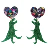 Earrings^Haus Of Dizzy Grande Dinosaur Earrings