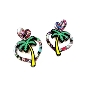Earrings^Haus Of Dizzy Hawaiian Palm Heart Earrings