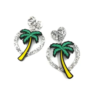 Earrings^Haus Of Dizzy Hawaiian Palm Heart Earrings