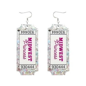 Earrings^Haus Of Dizzy 'Hometown Honey' Ticket Earrings