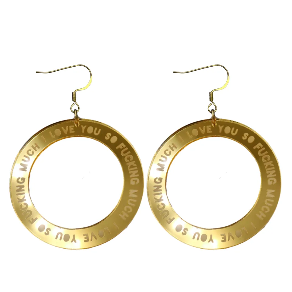 haus_of_dizzy_i_love_you__1.webp Earrings^Haus Of Dizzy 'I Love You So Fucking Much' Hoops