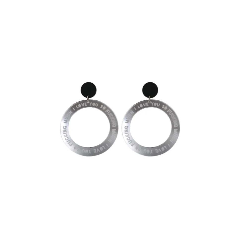 haus_of_dizzy_i_love_you__11.webp Earrings^Haus Of Dizzy 'I Love You So Fucking Much' Hoops