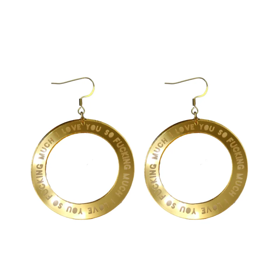 haus_of_dizzy_i_love_you__3.webp Earrings^Haus Of Dizzy 'I Love You So Fucking Much' Hoops