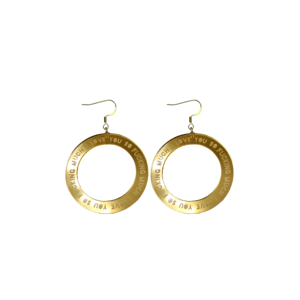 haus_of_dizzy_i_love_you__5.webp Earrings^Haus Of Dizzy 'I Love You So Fucking Much' Hoops