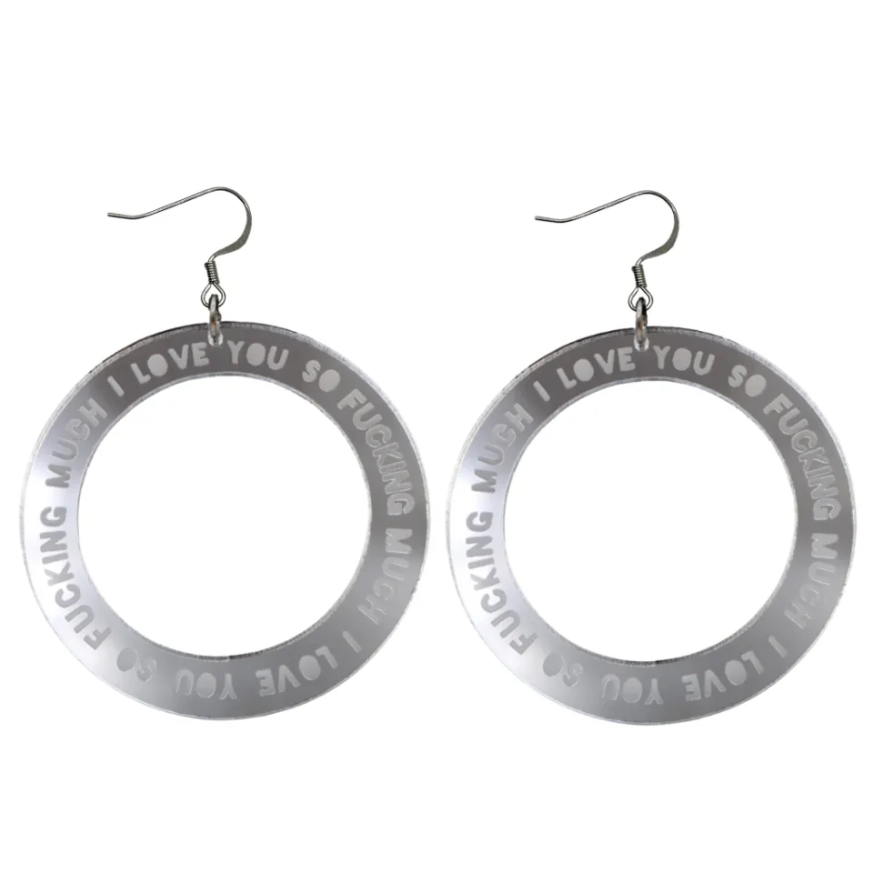 haus_of_dizzy_i_love_you__6.webp Earrings^Haus Of Dizzy 'I Love You So Fucking Much' Hoops