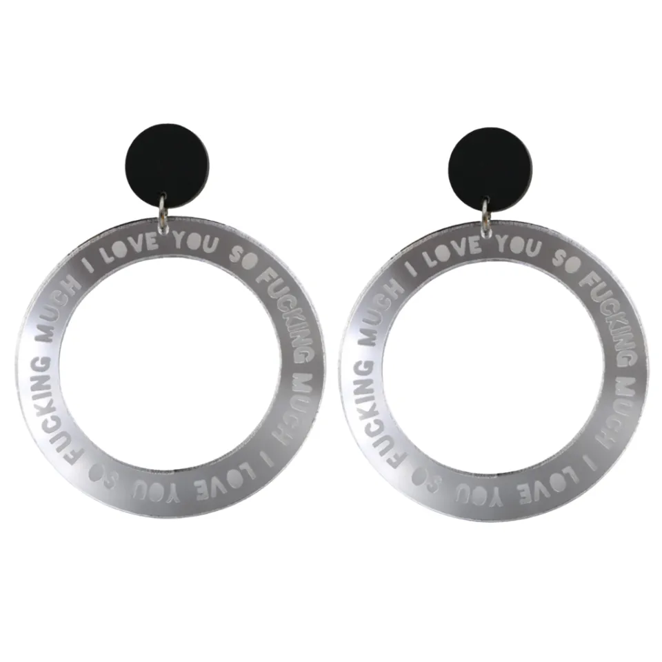 haus_of_dizzy_i_love_you__7.webp Earrings^Haus Of Dizzy 'I Love You So Fucking Much' Hoops