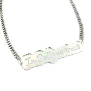 Necklaces^Haus Of Dizzy 'In Dolly We Trust' Plate Necklace