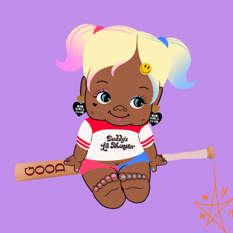 haus_of_dizzy_jedda_harle_0.webp Earrings^Haus Of Dizzy Jedda Harley Quinn Greeting Card