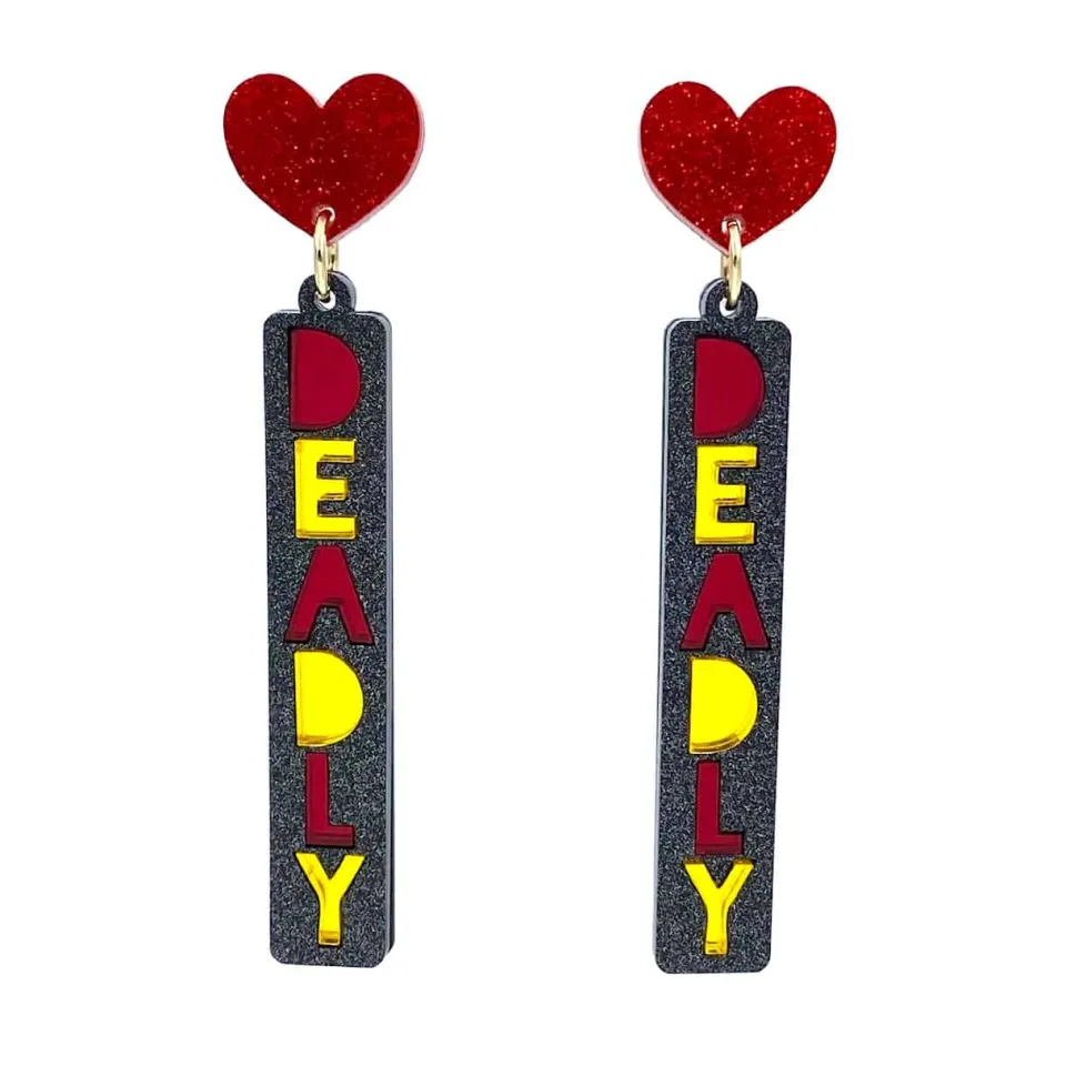 haus_of_dizzy_limited_edi_0-4.webp Stacked Earrings | Earrings^Haus Of Dizzy Limited Edition 'Deadly' Stacked Mirror Earrings