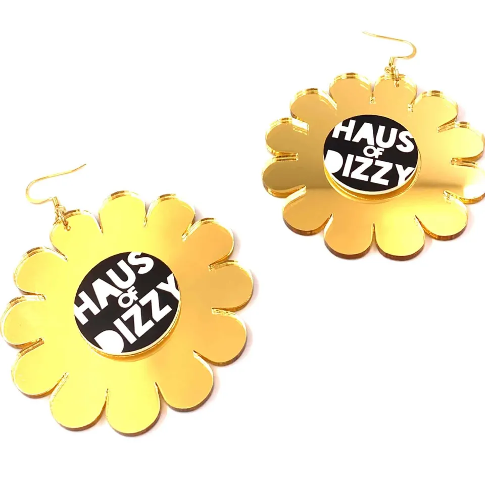 haus_of_dizzy_mirrored_di_1.webp Earrings^Haus Of Dizzy Mirrored 'Dizzy Daisy' Earrings