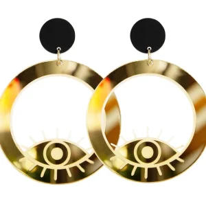 Earrings^Haus Of Dizzy Mirrored Eye Hoops
