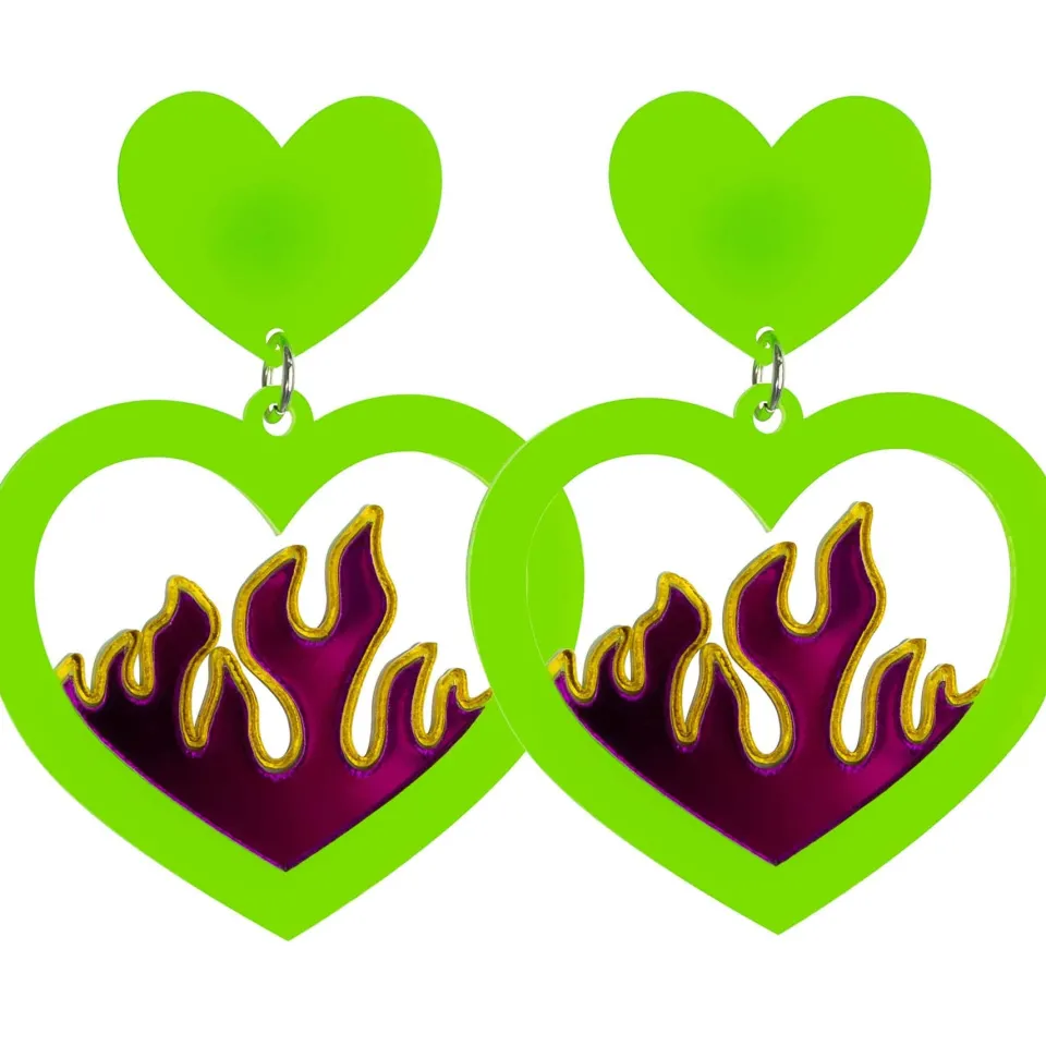 haus_of_dizzy_neon_flame__6.webp Earrings^Haus Of Dizzy Neon Flame Heart Earrings