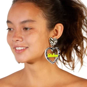 Earrings^Haus Of Dizzy Neon Fucking Fabulous Heart Earrings