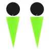 Earrings^Haus Of Dizzy Neon Green Cone Earrings