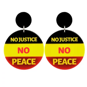 Earrings^Haus Of Dizzy 'No Justice No Peace / Black Lives Matter'