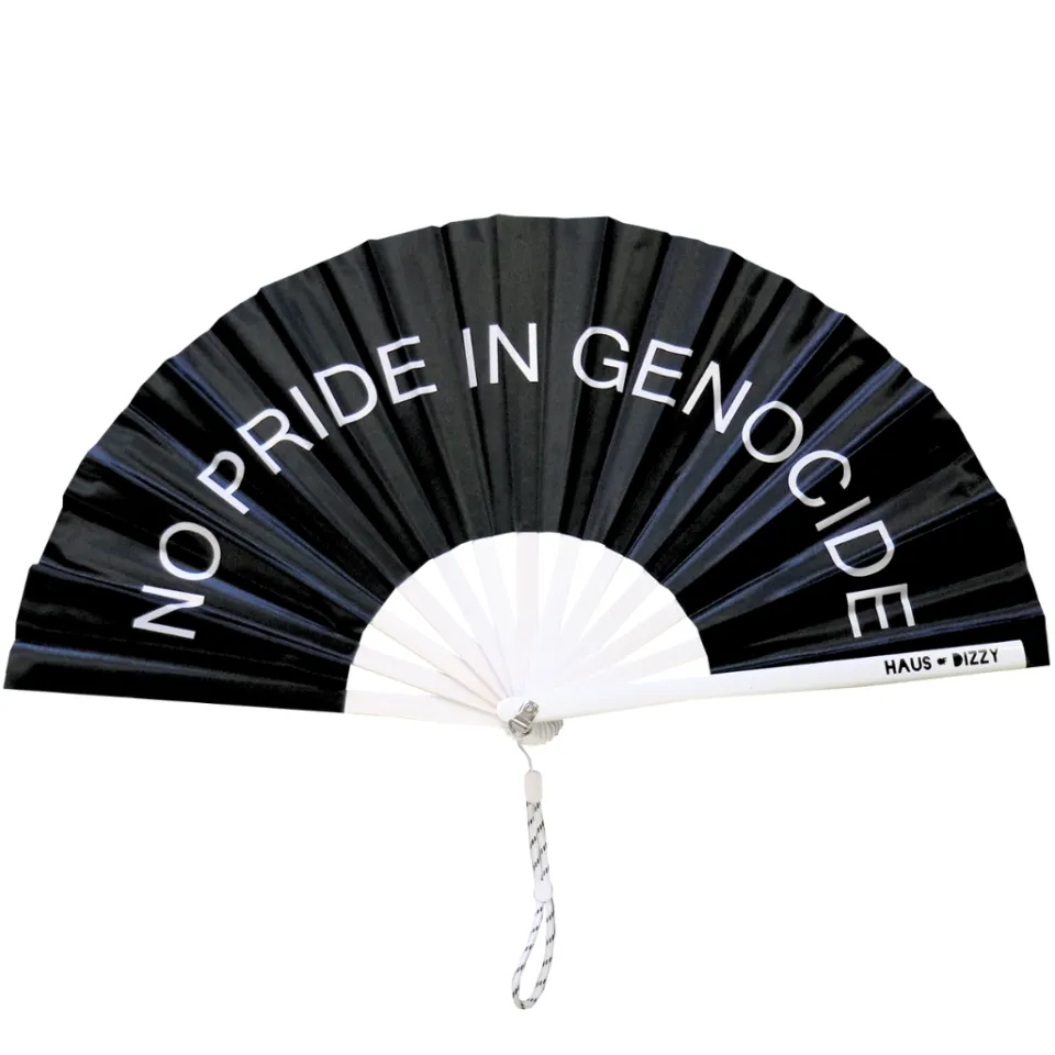 haus_of_dizzy_no_pride_in_0-1.webp Fans^Haus Of Dizzy 'No Pride in Genocide' Deadly Fan