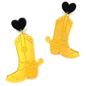 Earrings^Haus Of Dizzy 'Pony Up' Cowgirl Boot Earrings