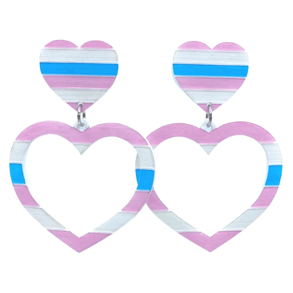 haus_of_dizzy_pride_flag__1-1.webp Earrings^Haus Of Dizzy 'Pride Flag' Barbie Heart Earrings ?️?