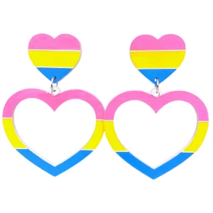 Earrings^Haus Of Dizzy 'Pride Flag' Barbie Heart Earrings ?️?