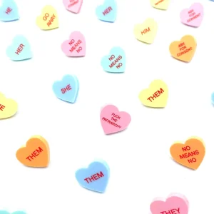 Earrings^Haus Of Dizzy Pronoun 'Gentle Reminder' Candy Heart Studs