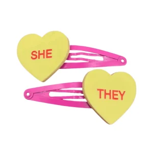 Hair Accessories^Haus Of Dizzy Pronoun 'Gentle Reminder' Candy Heart Hair Clips