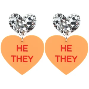 Earrings^Haus Of Dizzy 'Pronoun' Gentle Reminder Candy Heart Earrings