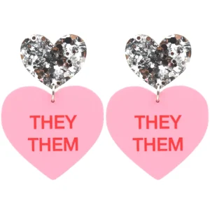 Earrings^Haus Of Dizzy 'Pronoun' Gentle Reminder Candy Heart Earrings