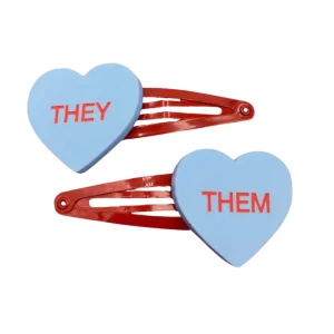 Hair Accessories^Haus Of Dizzy Pronoun 'Gentle Reminder' Candy Heart Hair Clips