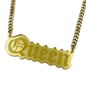 Necklaces^Haus Of Dizzy 'Queen' Plate Necklace