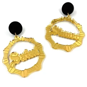 Earrings | Bamboo Hoops^Haus Of Dizzy 'Saint vs Sinner' Bamboo Hoops