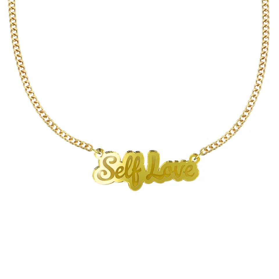 haus_of_dizzy_self_love_p_0.webp Necklaces^Haus Of Dizzy 'Self Love' Plate Necklace
