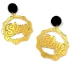 Earrings^Haus Of Dizzy 'Slay' Bamboo Hoops