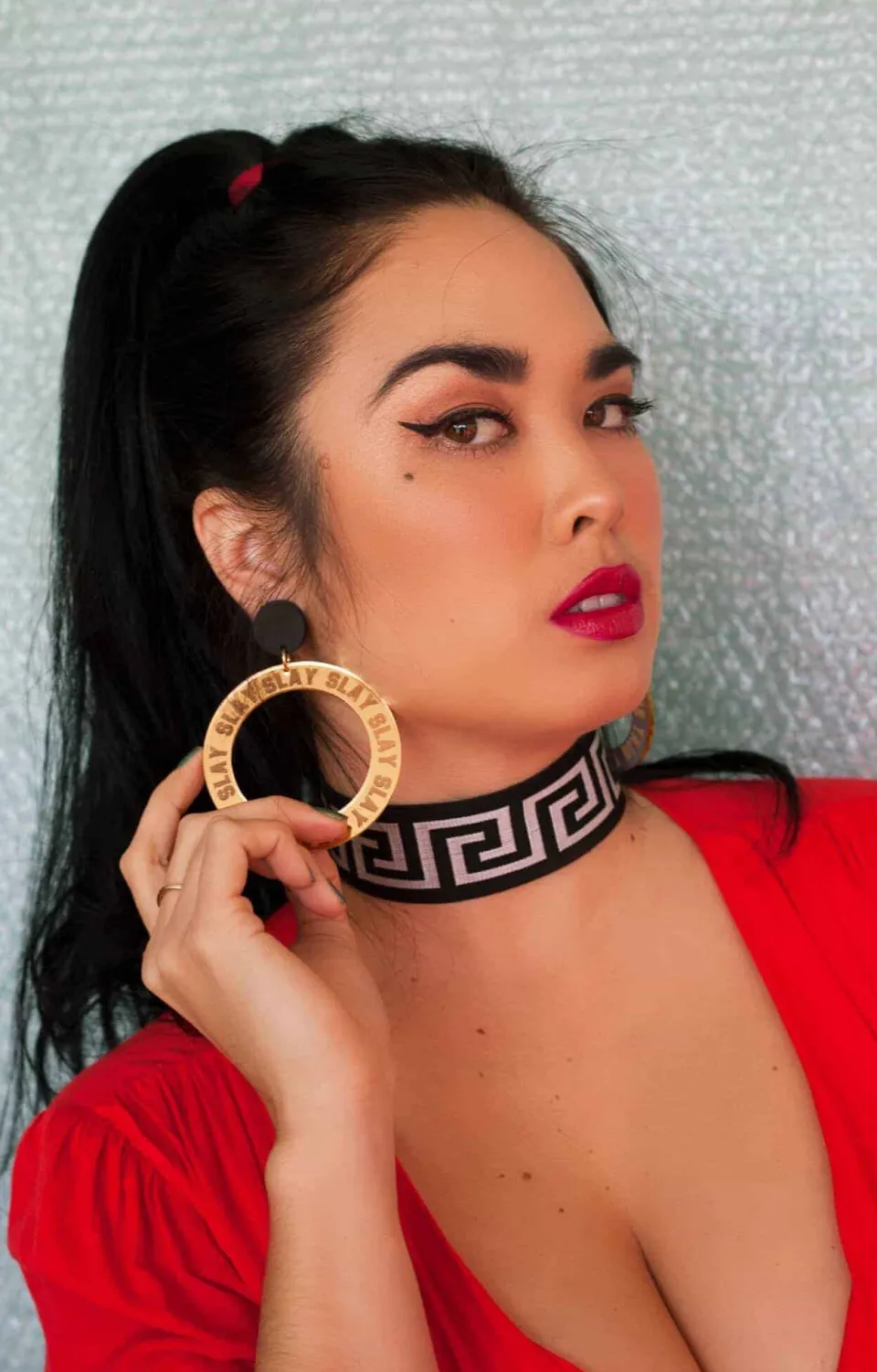 haus_of_dizzy_slay_mirror_1.webp Earrings^Haus Of Dizzy 'Slay' Mirrored Hoops