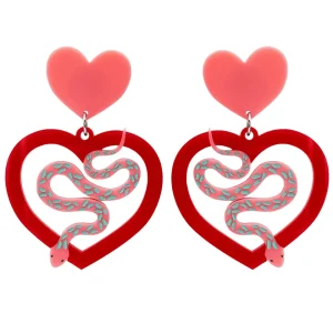 Earrings^Haus Of Dizzy 'Snake Eyes' Heart Earrings
