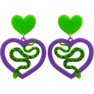 Earrings^Haus Of Dizzy 'Snake Eyes' Heart Earrings
