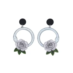 Earrings^Haus Of Dizzy 'Snake Rose' Hoop Earrings