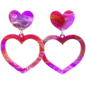Earrings^Haus Of Dizzy 'Sunset Swirl' Barbie Heart Earrings