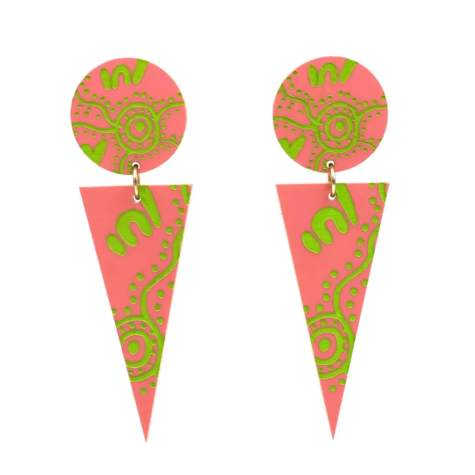haus_of_dizzy_wiradjuri_y_4.webp Earrings^Haus Of Dizzy 'Wiradjuri Yinaa' Cone Earrings