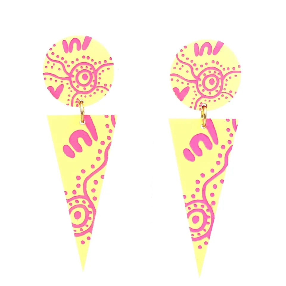 haus_of_dizzy_wiradjuri_y_5.webp Earrings^Haus Of Dizzy 'Wiradjuri Yinaa' Cone Earrings