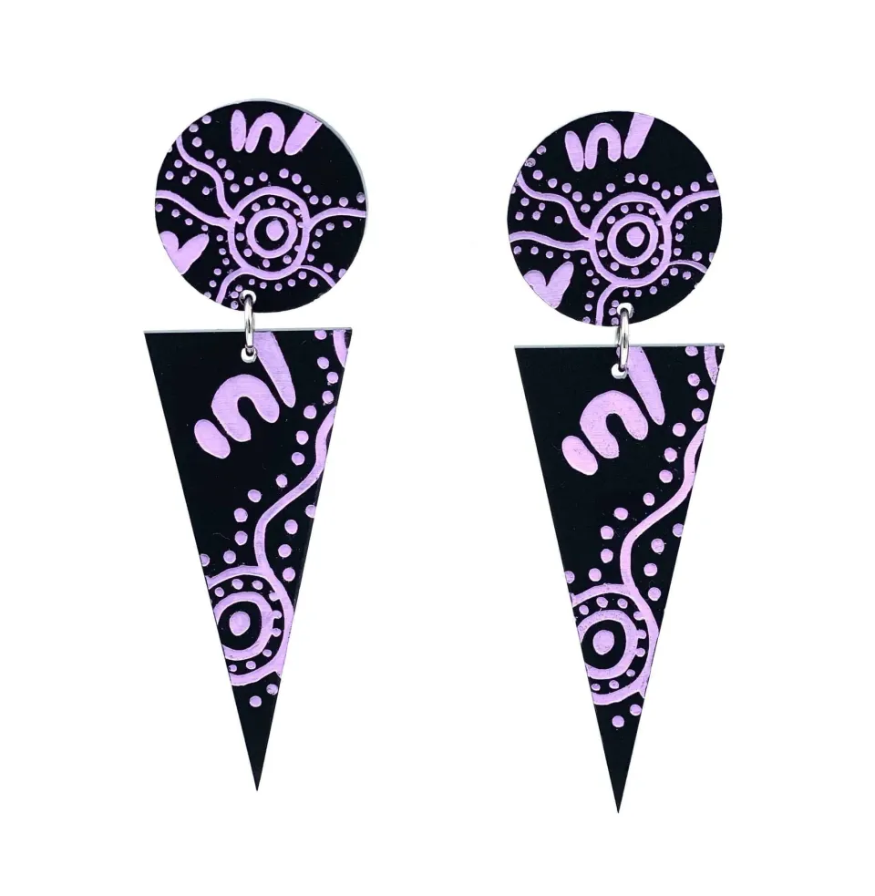 haus_of_dizzy_wiradjuri_y_6.webp Earrings^Haus Of Dizzy 'Wiradjuri Yinaa' Cone Earrings