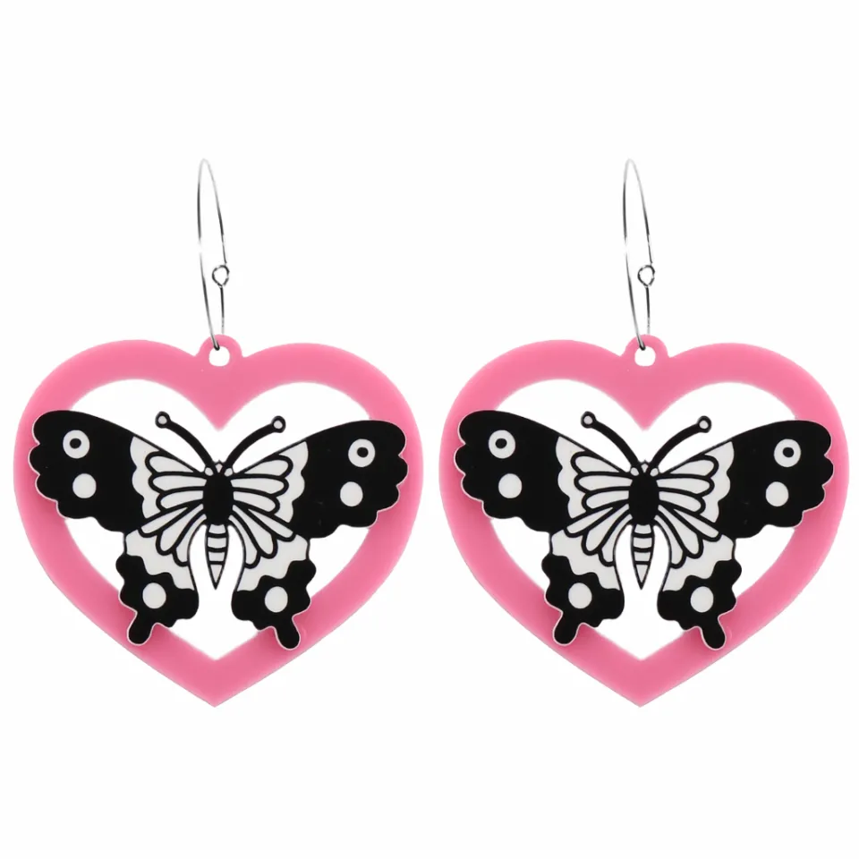 haus_of_dizzy_x_roxxis_po_2-3.webp Earrings^Haus Of Dizzy x Roxxi's Poolroom 'Butterfly' Barbie Heart Earrings