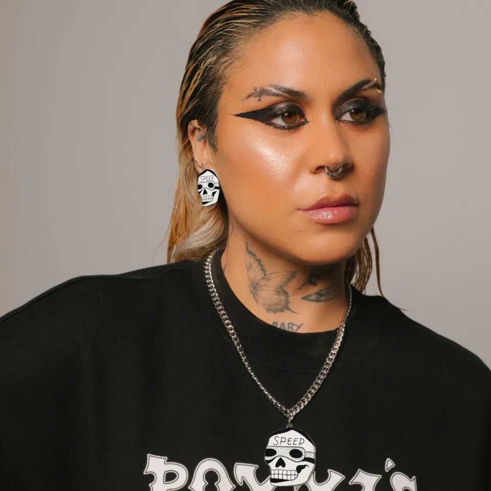 haus_of_dizzy_x_roxxis_po_4.webp Necklaces^Haus Of Dizzy x Roxxi's Poolroom 'Speed Skull' Necklace