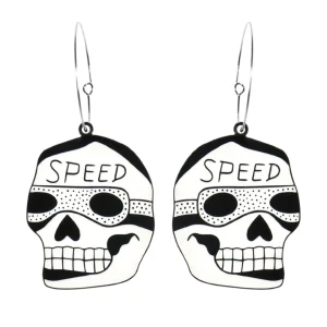 Earrings^Haus Of Dizzy x Roxxi's Poolroom 'Speed Skull' Earrings